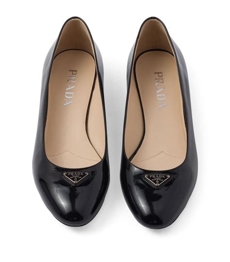 prada patent leather platform pumps|Prada ballet flats.